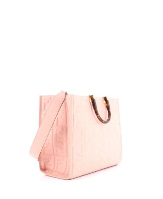 Medium Sunshine Shopper Tote Zucca Embossed Leather