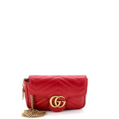 Super Mini GG Marmont Flap Bag Matelasse Leather
