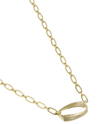 Kira 14k Gold-Tone Over Brass Short Pendant Necklace