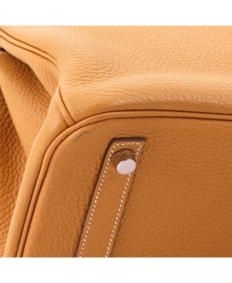 Birkin 30 Handbag Brown Clemence with Palladium Hardware