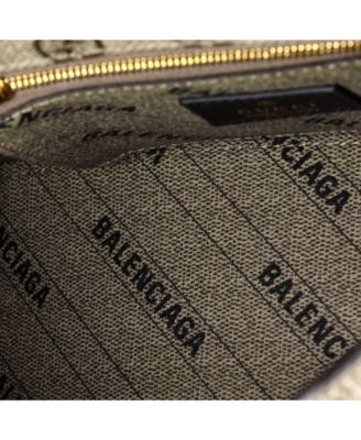 Small x Balenciaga The Hacker Project Hourglass Top Handle Bag GG Coated Canvas