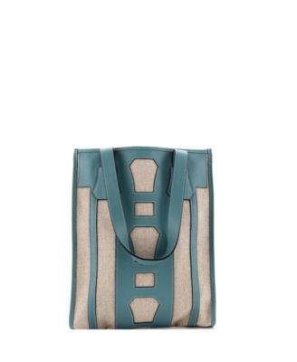 PM Petit H Bell Tote Toile and Leather