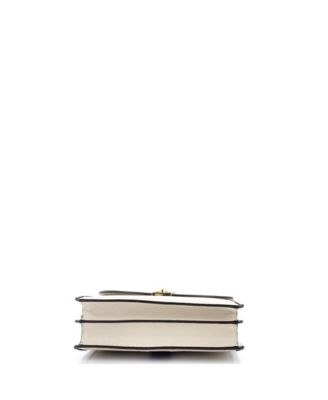 Small Ophidia Flap Top Handle Bag Leather