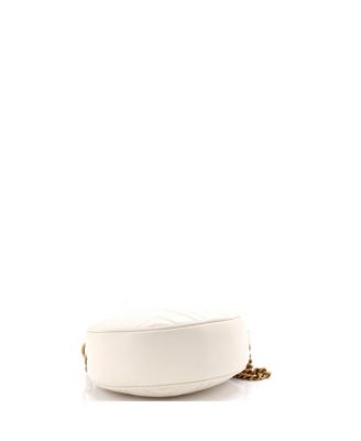 Mini GG Marmont Round Shoulder Bag Matelasse Leather
