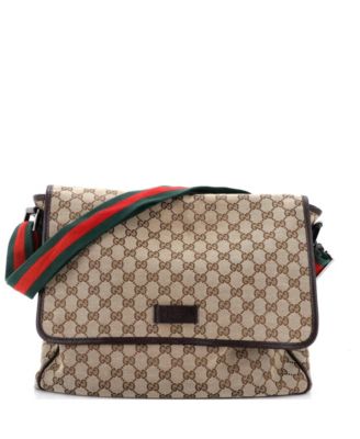 Medium Web Strap Flap Messenger GG Canvas