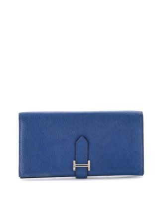 Pre-Owned HERMES Long Bearn Wallet Chevre Mysore
