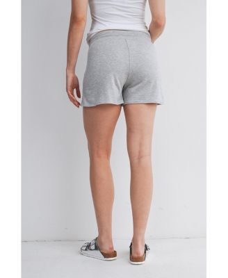 Maternity Relaxed Fit Lounge Shorts with Front Pockets and Drawstring