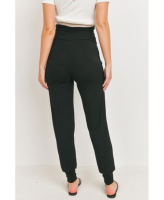Maternity Over-the-Belly Pull-On Joggers With Side Pockets