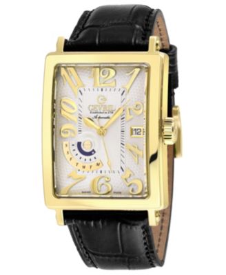 Men's Avenue of Americas Swiss Automatic Leather Strap Watch