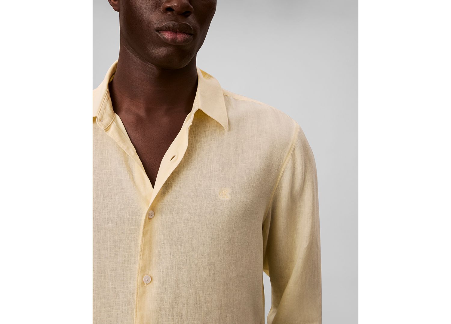 Men's Solid Linen-Blend Shirt