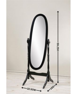 Traditional Queen Anna Style Wood Floor Cheval Mirror