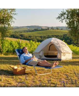 Foldable Reclining Pool and Beach Chair w/ Pillow, Dark