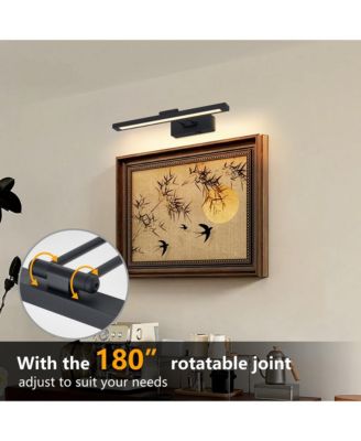 16in Rechargeable Battery Picture Light with Remote, Dimmable LED Art Wall Sconce