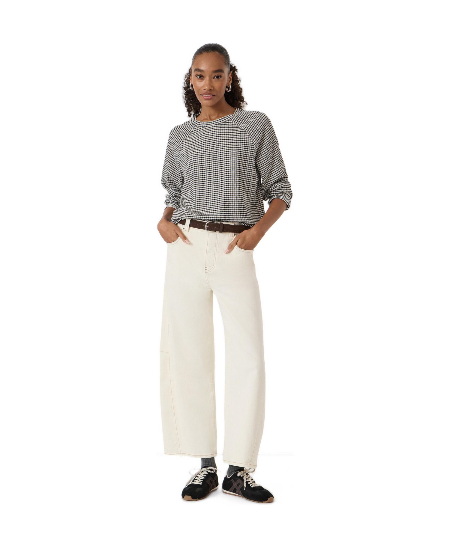 Women's Matilda Gingham Raglan Top