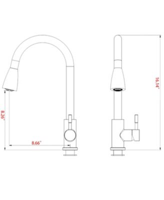 Pull Down Kitchen Faucet with Sprayer Stainless Steel Matter