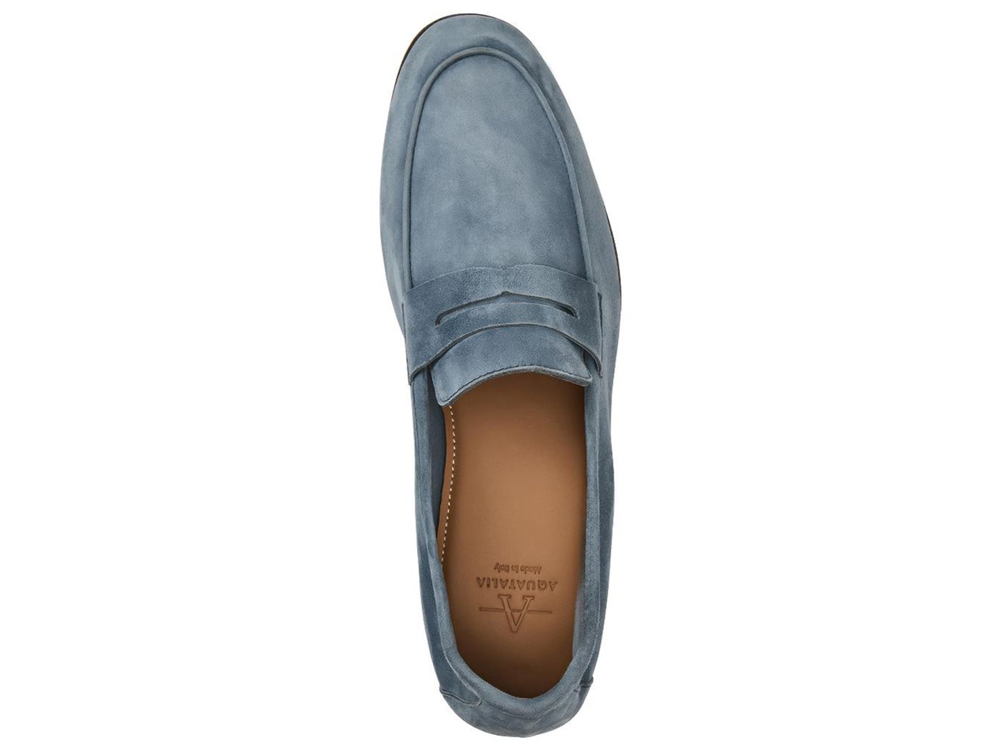 Мужские туфли Aquatalia Slip-On Round-Toe, цвет: Замшевый — фото 4