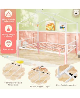 Full Kids House Bed Frame with Storage Drawers