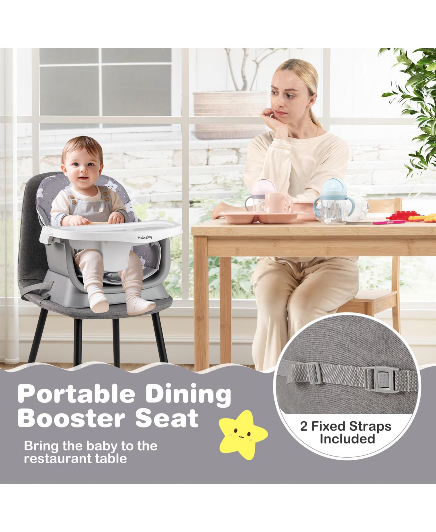 16 in 1 Baby High Chair with Activity Center and Booster