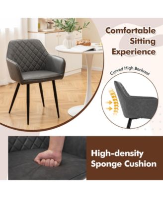 Leisure Dining Chairs Set of Two with Curved Backrest