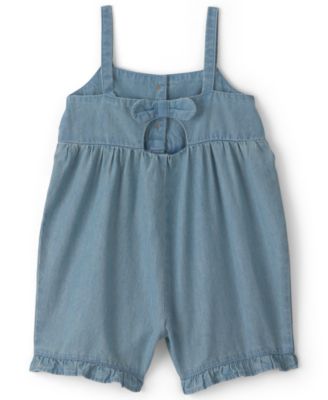 Baby Girls' Chambray Sleeveless Romper