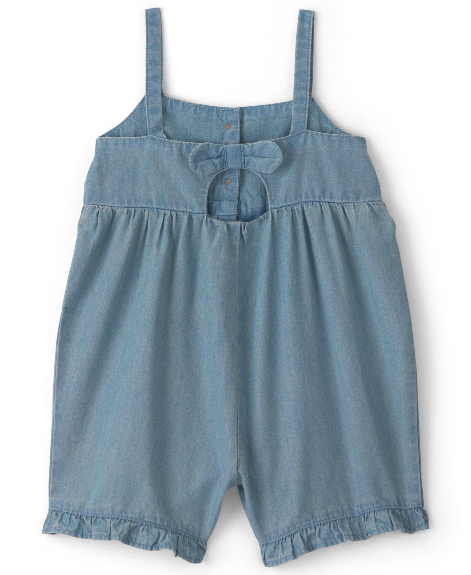 Baby Girls' Chambray Sleeveless Romper