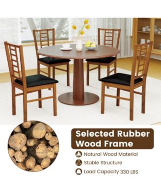 PU Leather Upholstered Wood Dining Chairs Set of Two