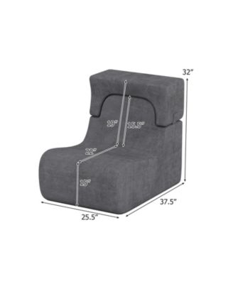 Floor Chair Lazy Sofa with Detachable Headrest Cushion