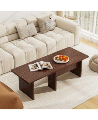 Modular L Shaped Coffee Table Set of Two for Small Spaces
