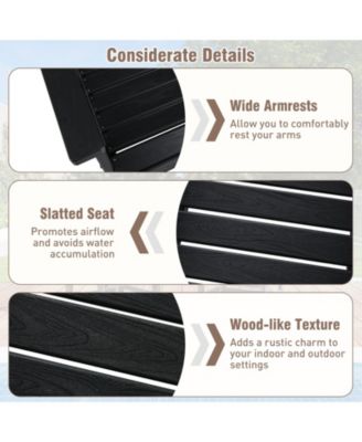 Set of Two Patio Dining Chairs with Wide Armrests