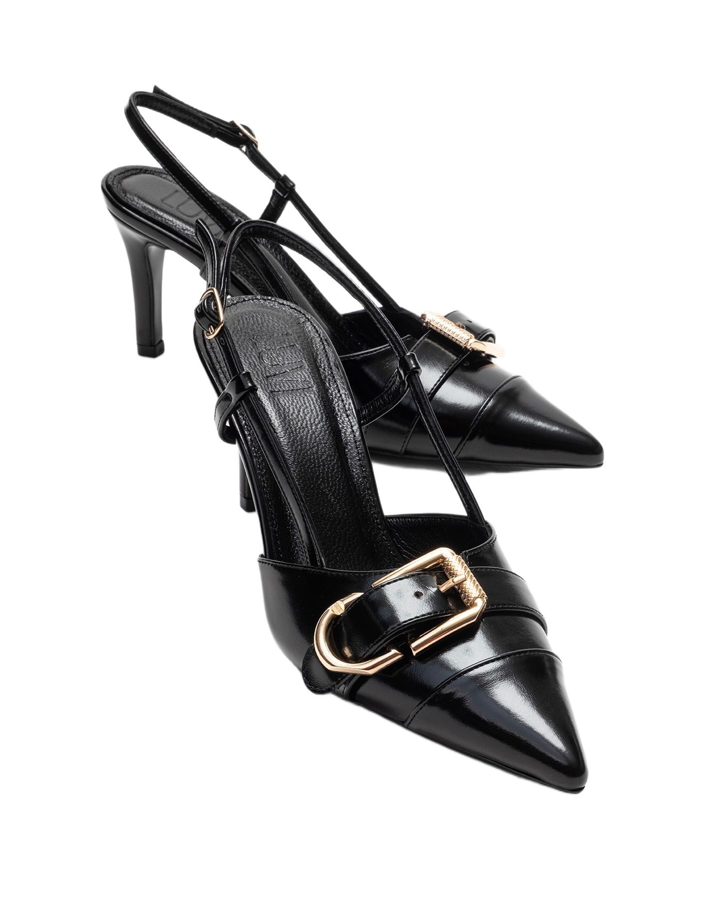Женские туфли Prologue Shoes Noen Buckle Pointed Toe Stiletto, цвет: Чёрный — фото 3