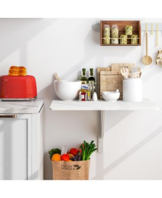 31.5 x 23.5 Inch Wall Mounted Folding Table for Small Spaces