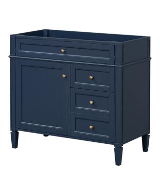 36 Inch Modern Bathroom Vanity without Top Sink, Soft Close Drawers and Adjustable Shelf for Small Spaces