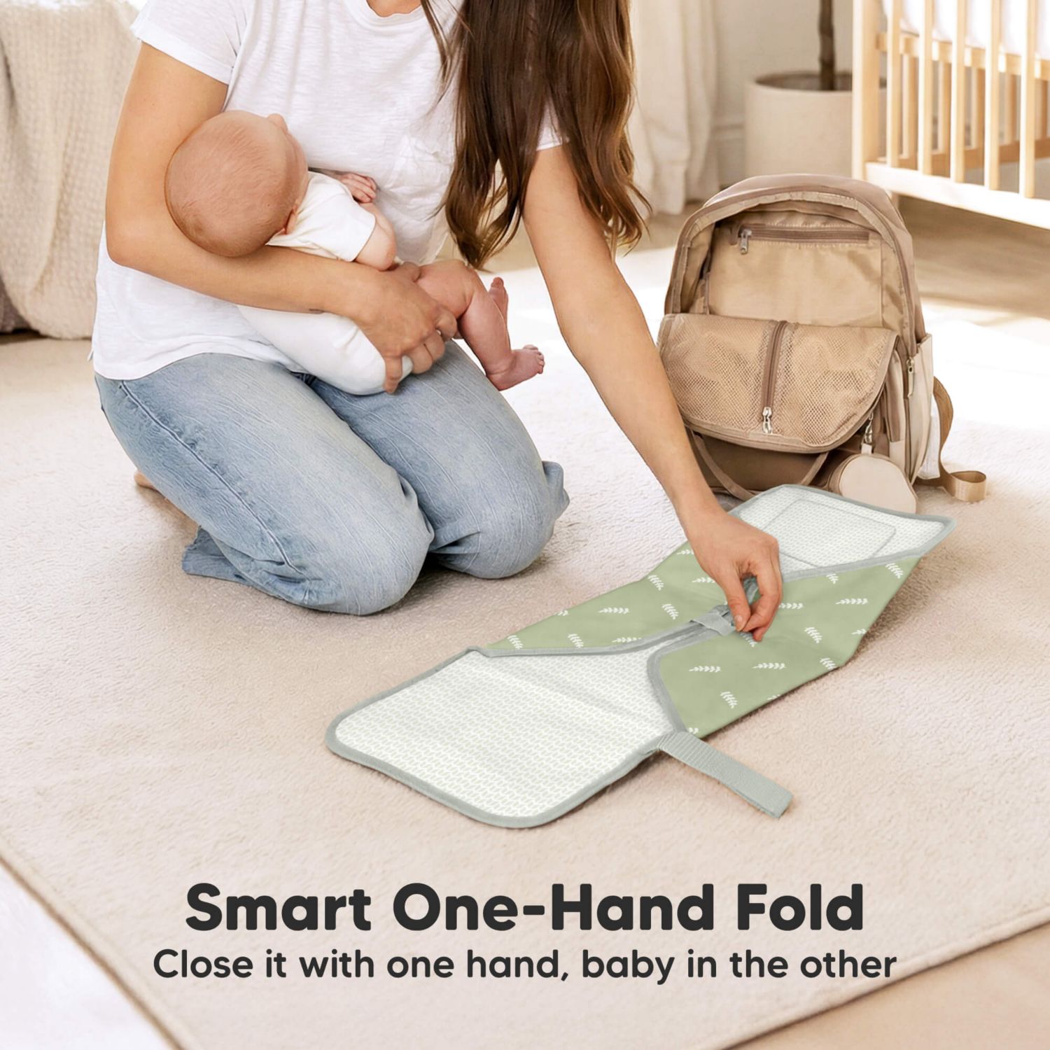 Flex Portable Changing Pad for Baby, Travel, Foldable Large Waterproof Baby Diaper Changing Mat for Diaper Bag