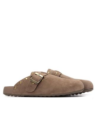 Women's Suede Clog Mule Flats
