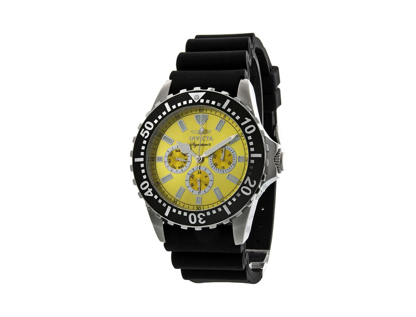 Мужские часы Invicta 7439 Signature Quartz Chronograph Dial, цвет: Чёрный — фото 1