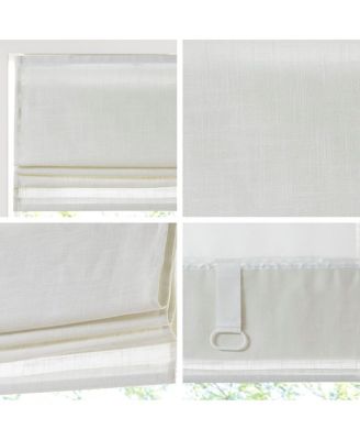 Linen Blend Total Blackout Flat Fold Cordless Roman Shade