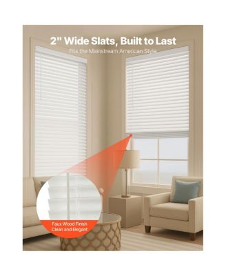 Faux Wood Cordless Window Blinds