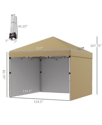 10' x 10' Pop Up Canopy with 3 Sidewalls and Carry Bag