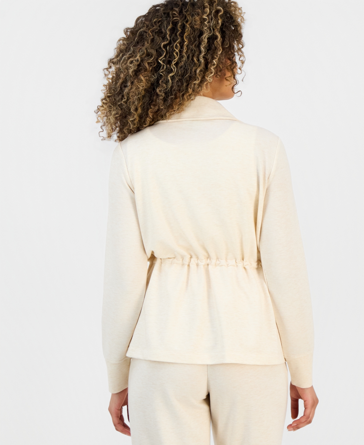Style & Co Petite Luxsoft Fleece French Terry Chunky Zip Jacket, Macy's Exclusive