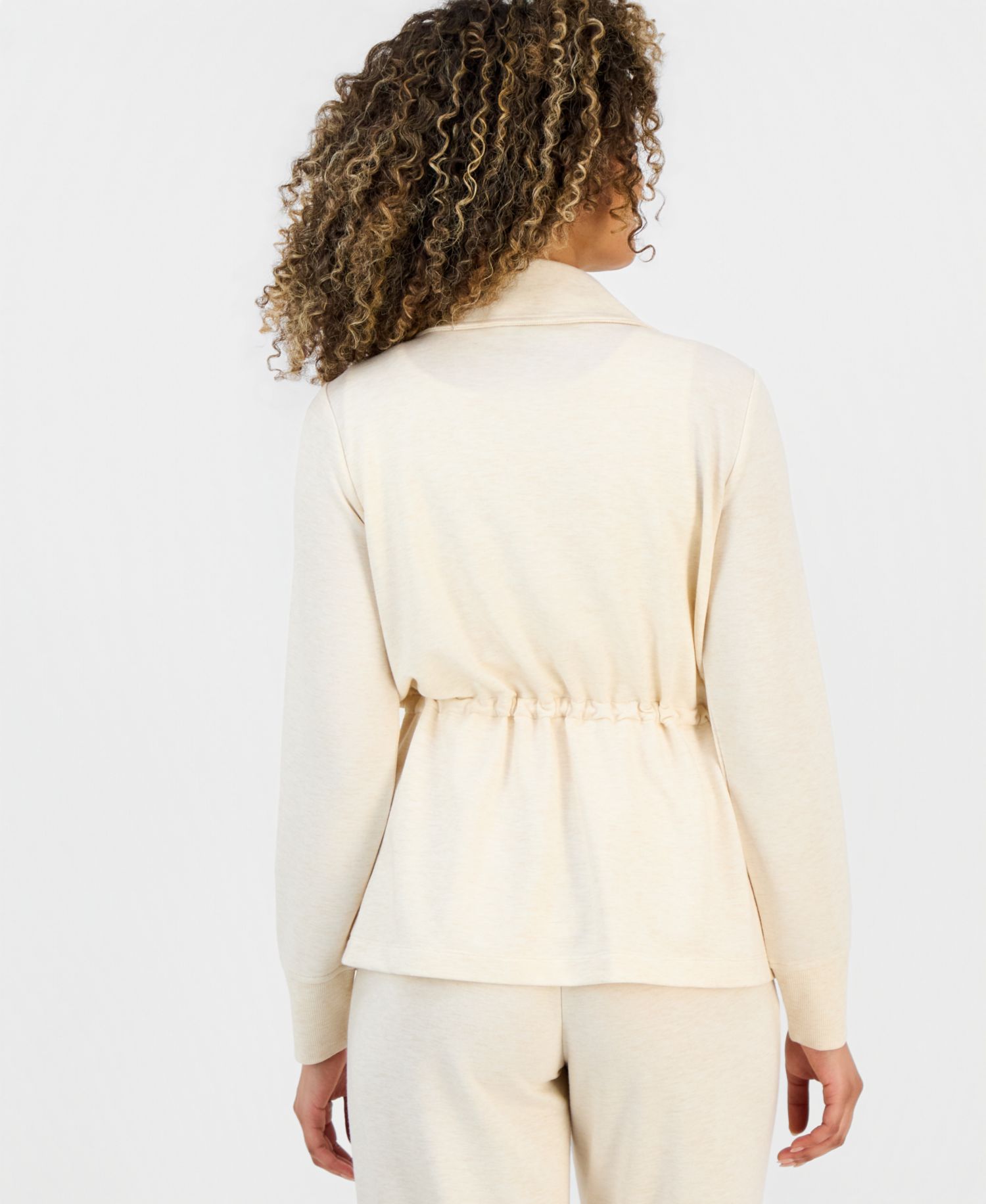 Petite LuxLounge French Terry Chunky Zip Jacket