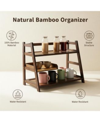 Matcha Station Coffee Organizer Shelf For Kitchen Countertop Tea Bar Powder Tools Cup Lovers