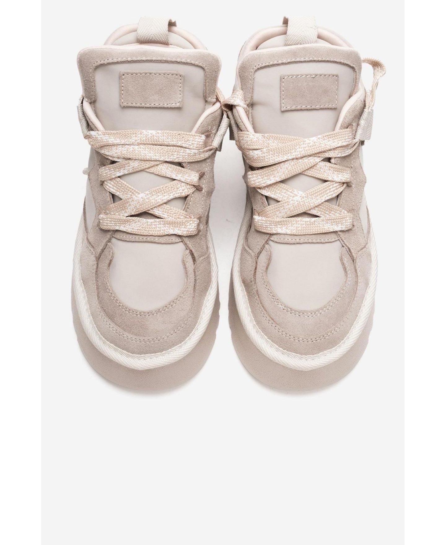 Женские кожаные кроссовки Forever & Always Shoes Riven на платформе, цвет: Бежевый замшевый — фото 5