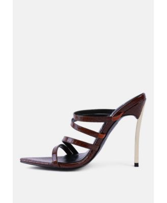 Womens New Affair Croc Strappy High Heel Sandals