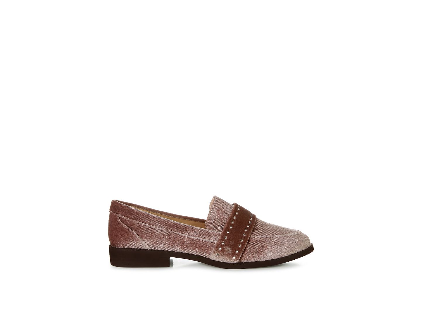 Женские туфли London Rag Walkin Stud Detail Velvet, цвет: Бежевый / Хаки — фото 4