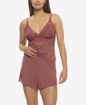 Women's Annalisa Modal and Lace Shorts and Cami PJ Set Style 950236