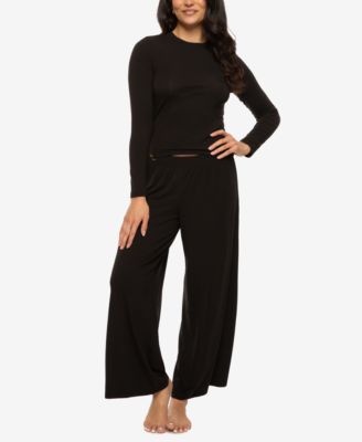 Women's Lena Modal Linen Long-Sleeve and Pants Set Style 