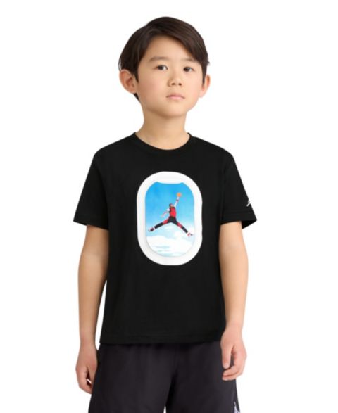 Футболка Jordan Plane Window Short-Sleeve T-Shirt для мальчиков, цвет: Чёрный