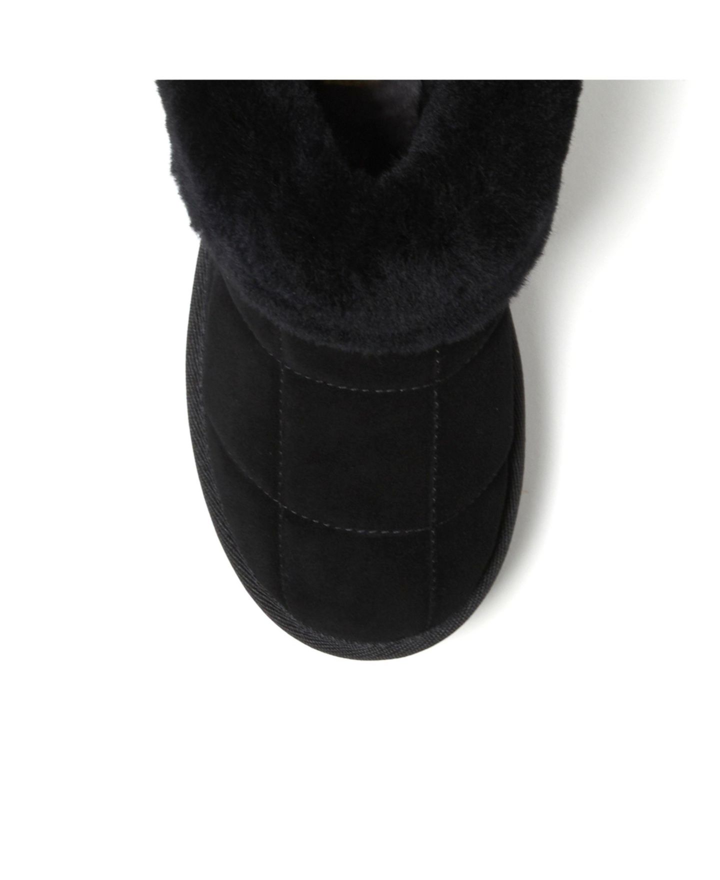 Женские стёганые ботильоны Dearfoams Fireside Bayswater на платформе из натуральной овчины, цвет: Чёрный — фото 8