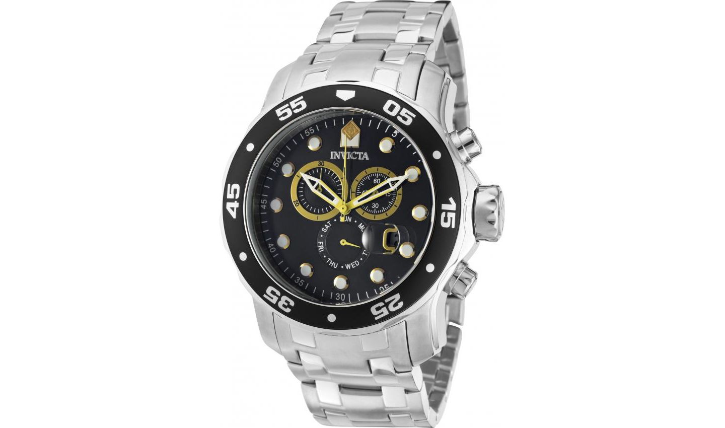 Мужские часы Invicta 10372 Pro Diver Quartz Chronograph Dial, цвет: Серебряный — фото 3