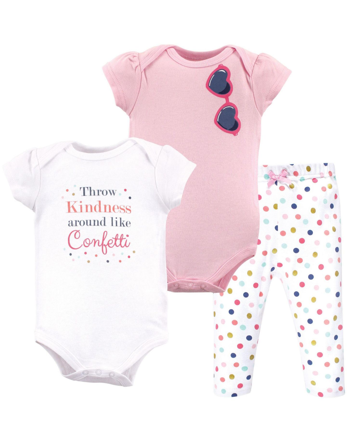 Baby Girls Treasure Soft Cotton Two-Piece Outfit Bodysuit & Pants